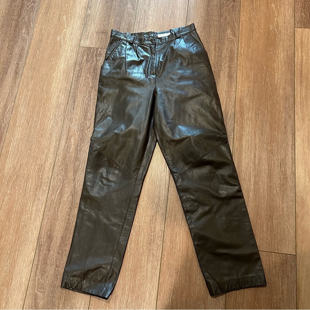 Vintage Private Collection High RiseLeather Pants